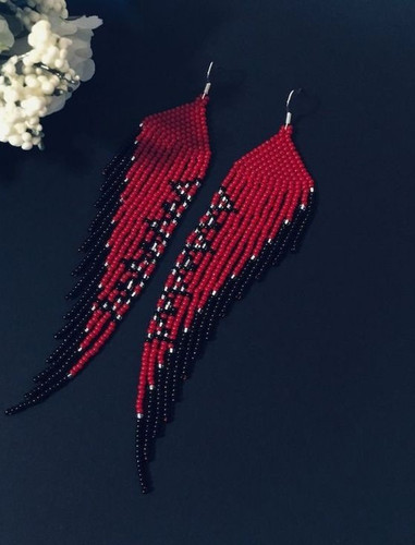 Tribal earrings native - earrings, large