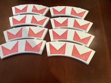 8 - Scalextric Vintage 80s Classic Track Red & White Borders T42 Inner Curves