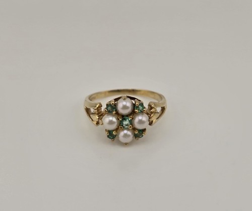 Vintage 9ct gold emerald - vintage,