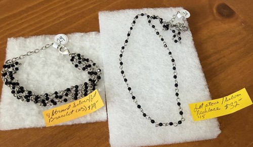 Jet stone necklace and - necklace,
