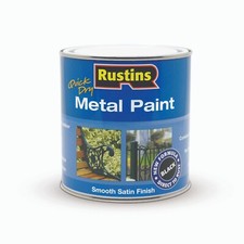 Rustins Quick Dry Metal Paint - Available in five colours  - Smooth Satin Finish