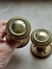 Edwardian, 1912 Brass Door Knob, Weight 520g, authentic antique.