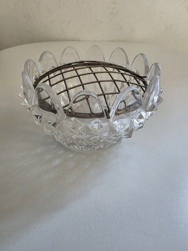 Vintage crystal glass flower - glass,