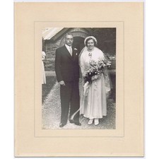 WEDDING 2x Vintage Photos c1930 by Jones of Builth Wells & Rhayader
