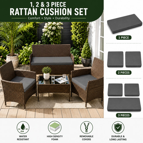 Rattan cushion set 3 - 2, &