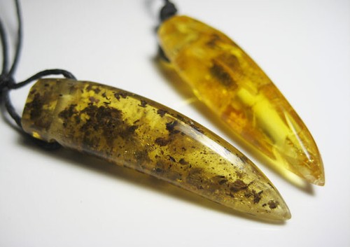 Natural baltic amber pendant - natural,