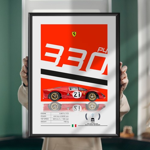 Ferrari 330 print - p4,, wall