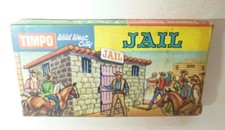 TIMPO VINTAGE PLASTIC BOXED WILD WEST CITY JAIL SET - 1960's