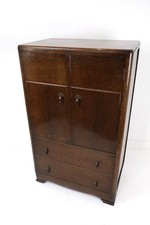 Vintage Dark Oak Tallboy Chest of Drawers, Cupboard Storage Free UK Delivery ?