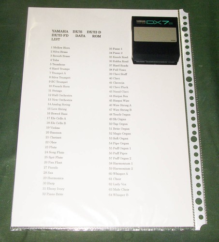 Yamaha data rom - rom, dx7s