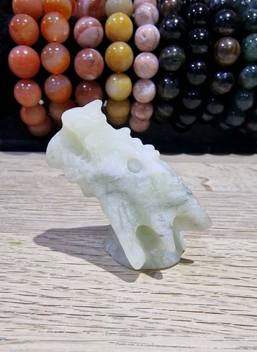 Jade crystal dragon head - crystal,