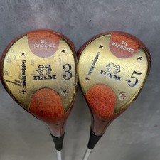 RAM Golden Ram 3-5 Persimmon Woods Oil Hardened Golf Clubs Dynamic Gold Shafts