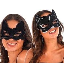 Black Cat Mask Halloween Sexy Face Mask Masquerade Costume Fancy Dress