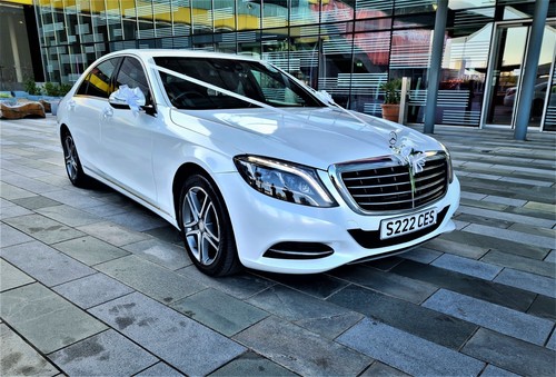 White mercedes class - white, s