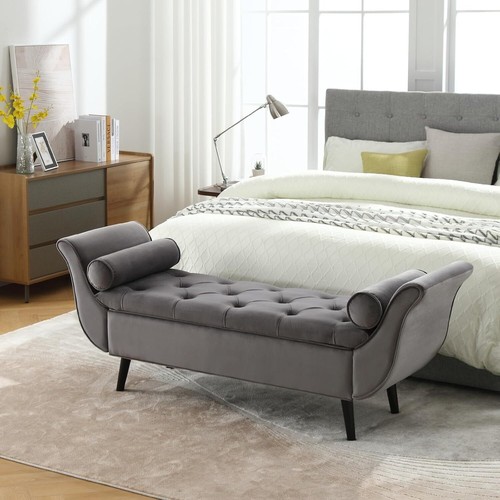 Modern velvet upholstered end - velvet,