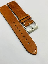 22mm Heavy duty vintage style leather strap,Genuine Fortis S/S buckle(FT-03)
