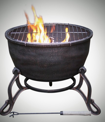Elidir cast iron fire bowl - cast,