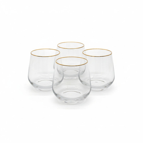 4pcs gold rim water juice - rim,