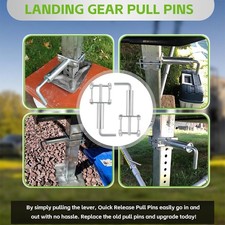 Quick Release Pull Pins for RV Fifth Wheel Landing Gear Two Pack Steel Zinc