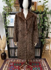 Vintage 1940s Brown Fur Coat 