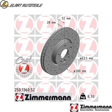 Brake discs 250 1360 - 250.1360.52, for