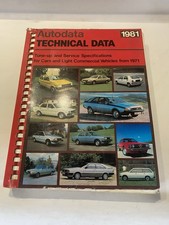 Rare Autodata Technical Data 1981 Manual Great Complete Condition