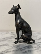 Large Vintage Brass Greyhound