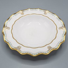 HEAVY USE Royal Crown Derby Lombardy Rimmed Soup Bowl 8 3/4" FREE USA SHIPPING