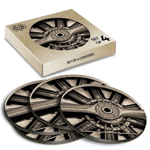 Boxed round coasters - 4,