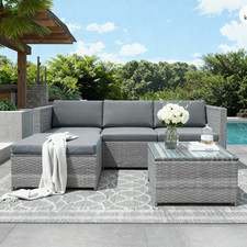 4-Seater Rattan Garden Corner