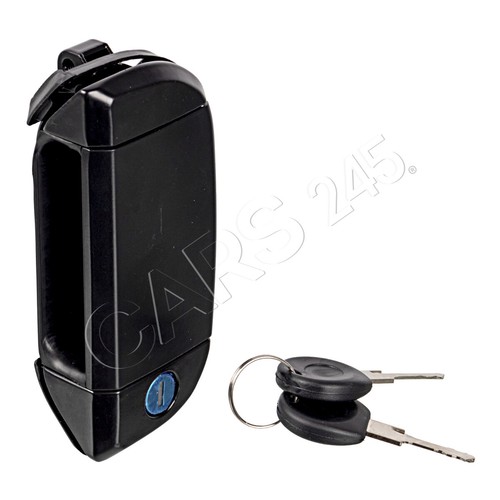 Black left plastic door handle - black,