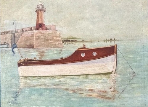 Vintage maritime painting - vintage,