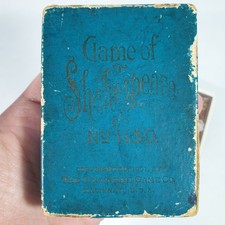 Antique No. 1130 The Shakespear Card Game 1901 Complete Deck Box & Instructions