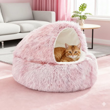 Pet Dog Cat Bed Round Plush