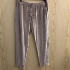 TU Pyjama Bottoms Pants Taupe Velvet Velour Size 16- NEW