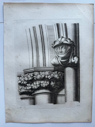 Antique engraving gothic - engraving,