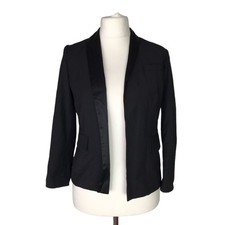 Miss Selfridge Blazer Jacket Coat Ladies Black Size 8 Business Occassion Work
