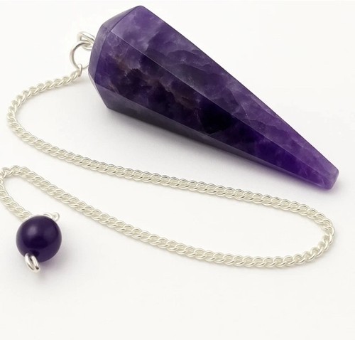 Amethyst crystal pendulum - amethyst,