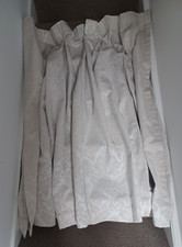 1 Pair Vintage Damask Dorma Curtains pair ivory 83" wide x 52" long