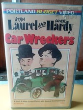 LAUREL & HARDY - CAR WRECKERS - VHS PAL - EARLY RARE - LARGE BOX - EX RENTAL