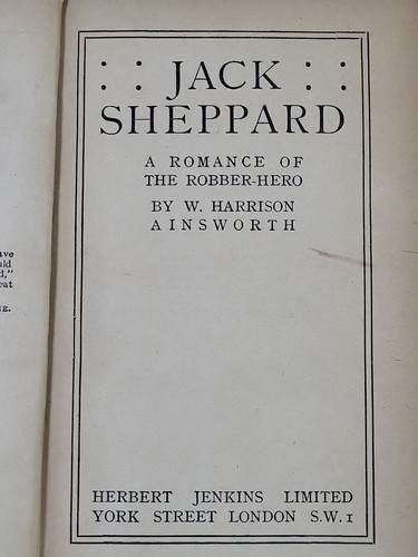 Antique jack sheppard - jack, w