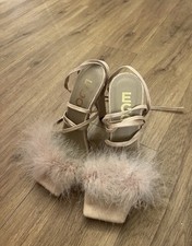 ego faux feather square toe