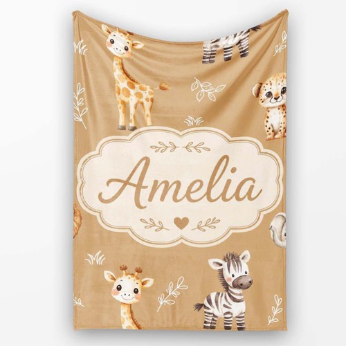 Soft fleece blanket safari - fleece,
