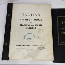 Original 1950-1954 Jaguar Mark VII XK120 Service Repair Shop Manual - Used