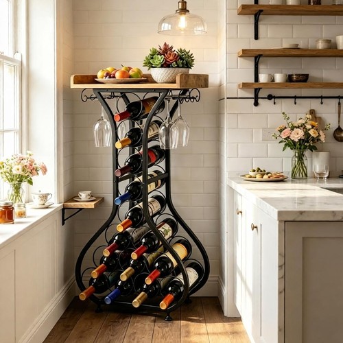 Wine rack wooden - rack, top