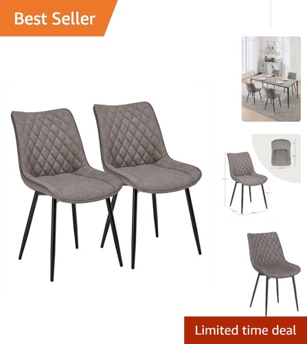 Dark grey accent chairs set - grey,