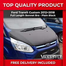 FITS FORD TRANSIT CUSTOM FULL BONNET BRA TOP QUALITY FIT PROTECTOR COVER BLACK