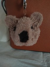 Pom Pom Bag charm TEDDY BEAR Lovely cute Christmas Gift Stocking filler