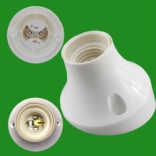 Edison Screw White Angled Batten Ceiling Lamp Holder ES E27 Light Bulb Socket