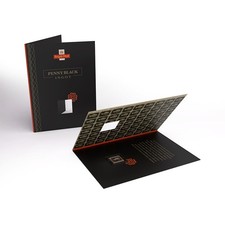 Penny black gold plated - penny, gold-plated